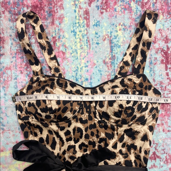 Guess Leopard Print Tank Top with Black Accents - Picture 2 of 7